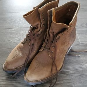 Vintage Lace Up Brown Boots